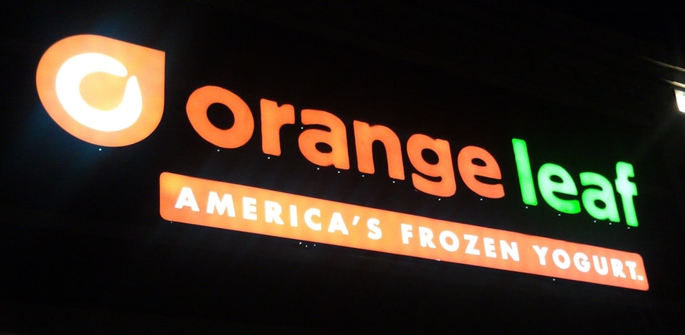LED Electric sign Orange Leaf Nashua NH Boston